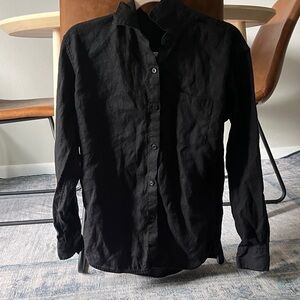 Athleta Black Button Down Shirt